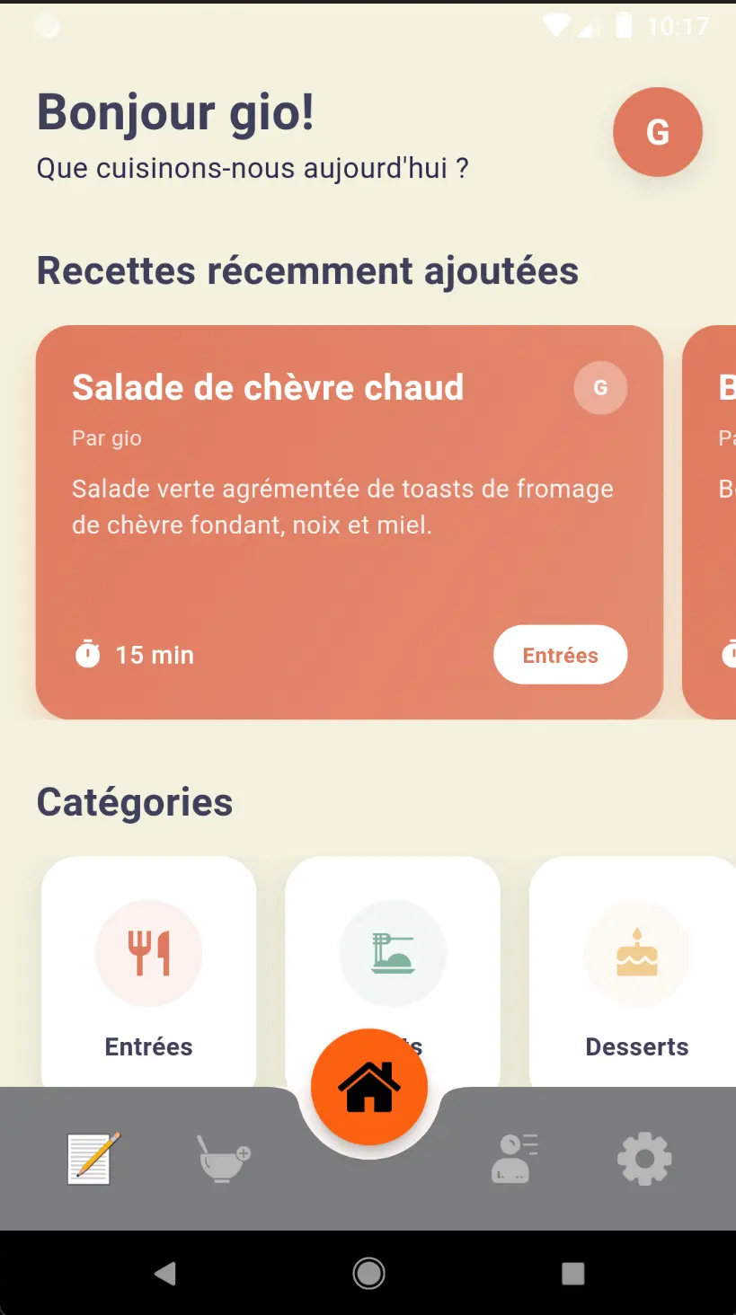 Cook Book (projet mobile)